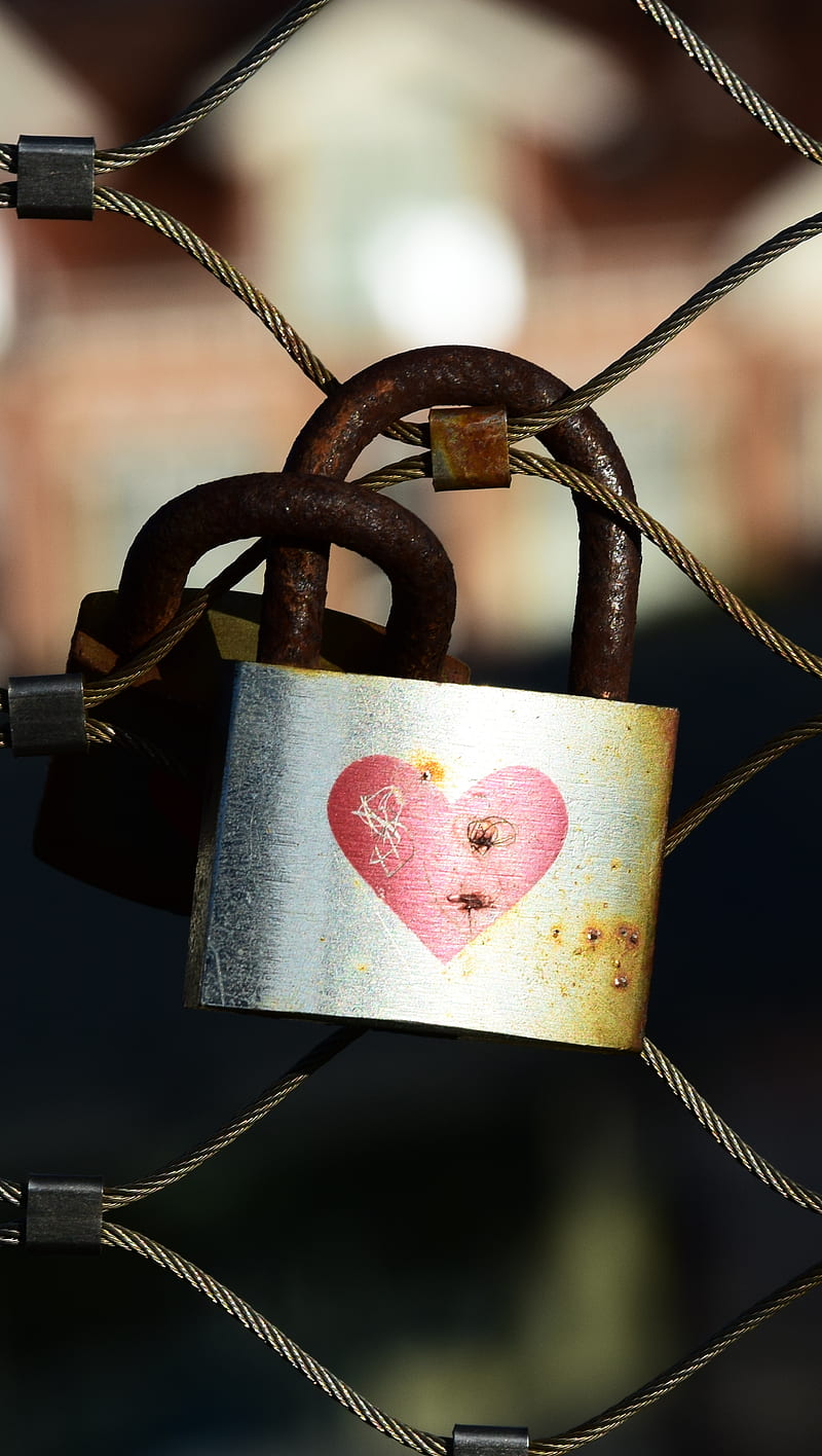 Only love, heart, locked up, HD phone wallpaper