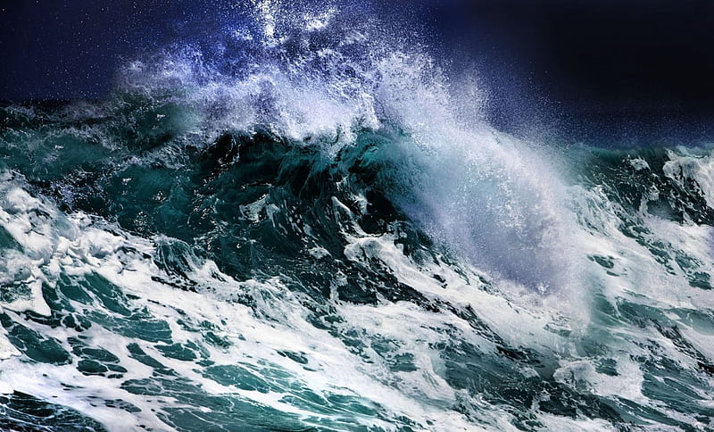 Stormy sea, oceain, storm, sea, wave, HD wallpaper | Peakpx