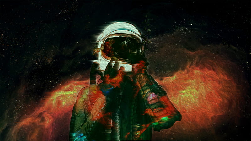 Astronaut Space Abstract, astronaut, space, abstract, artist, artwork, digital-art, HD wallpaper