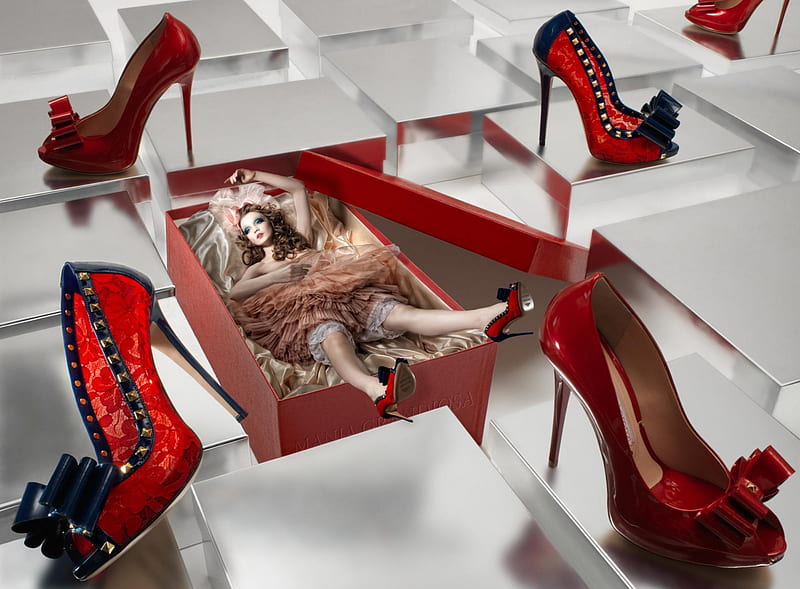 Valentine Shoes, red, bonito, woman, elegant, graphy, fantasy, high heels  figure, HD wallpaper | Peakpx