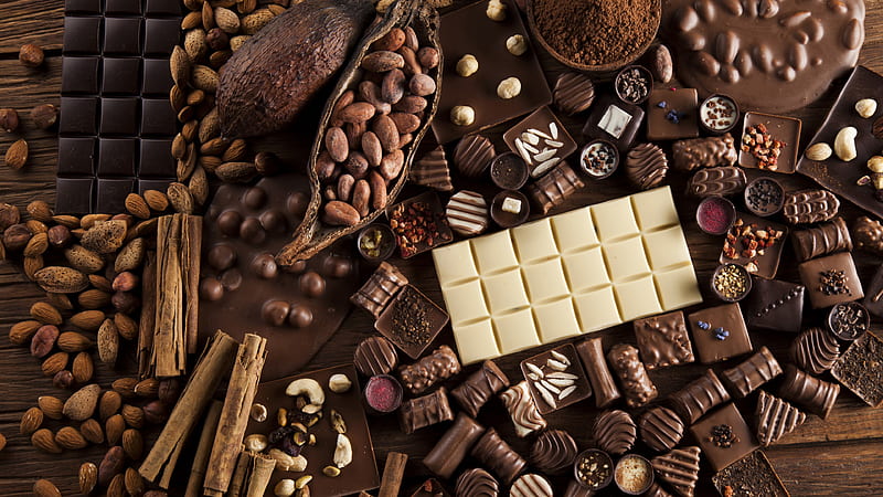 / chocolate, cocoa, delicious, HD wallpaper