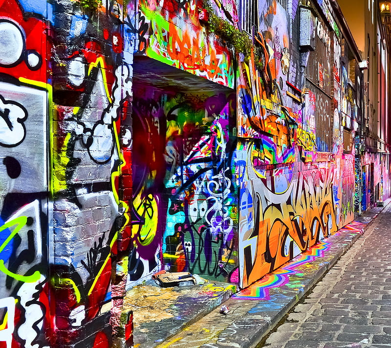 Graffiti Street, art, nature, wall, HD wallpaper