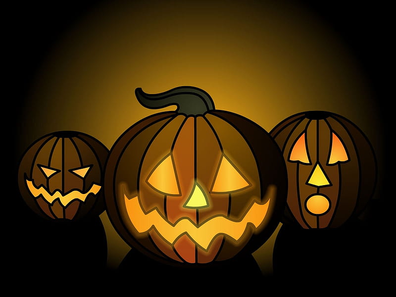 pumpkins light-Happy Halloween illustration design, HD wallpaper
