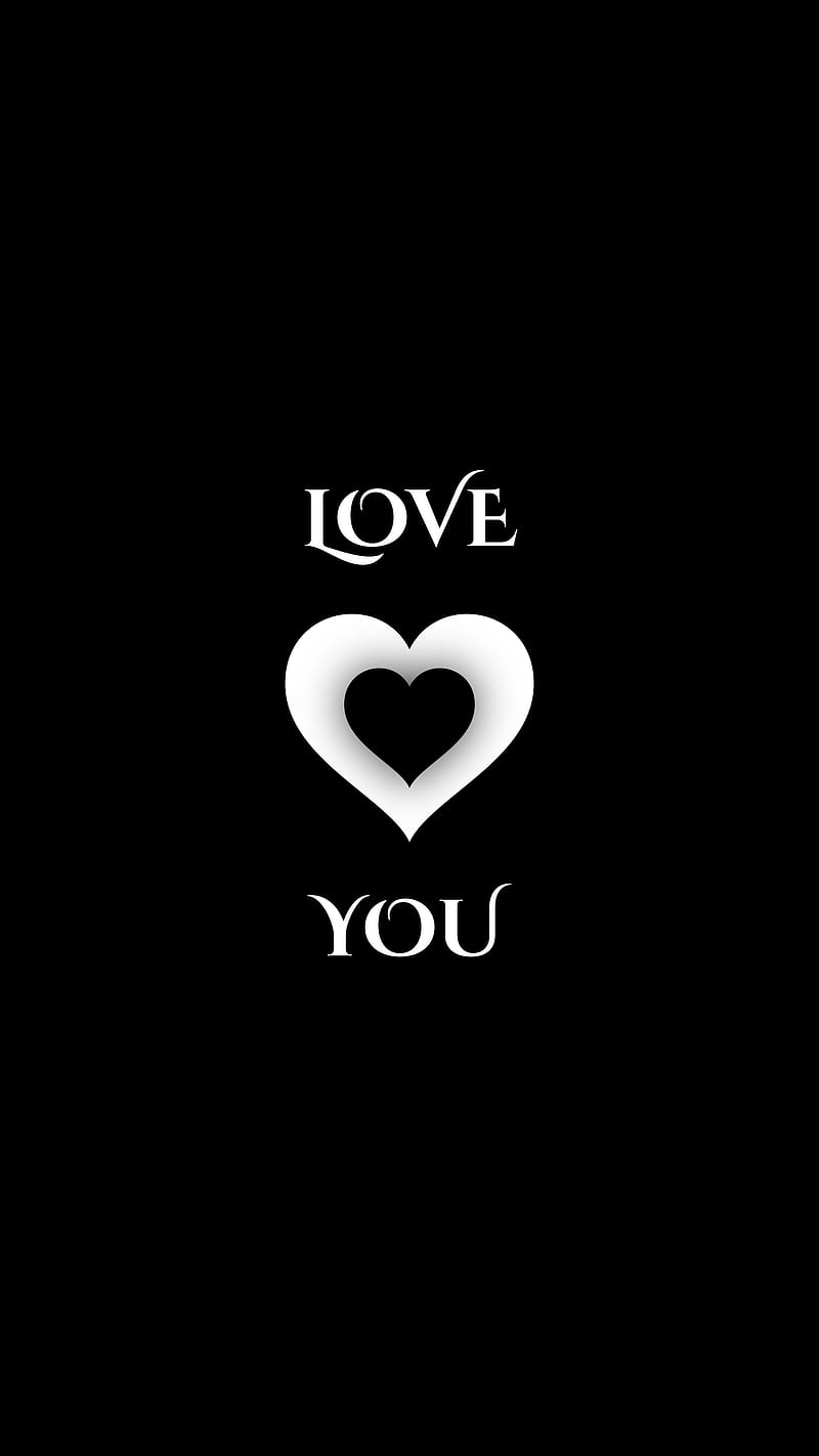 Black & white, love you, Heart, always, feeling, i love you, love, no love,  white, HD phone wallpaper | Peakpx