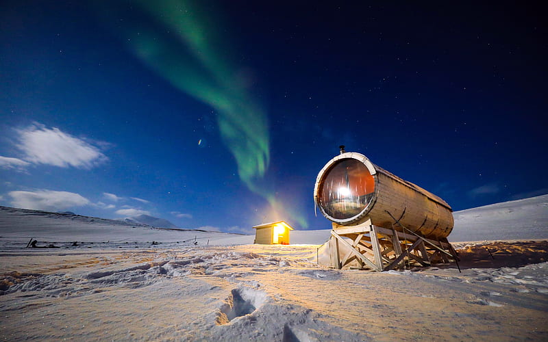 Polar Lights Vacation hotel 2022 Svalbard, HD wallpaper