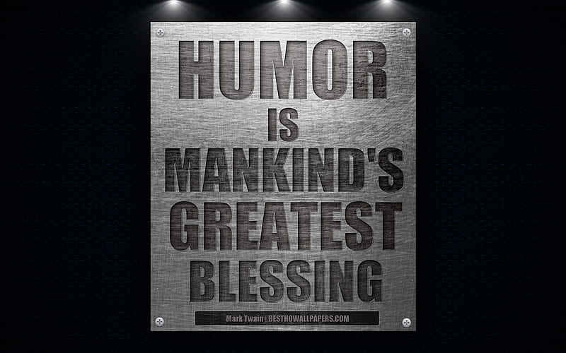 Humor is mankinds greatest blessing, Mark Twain quotes, quotes about humor with a quote, great writers, HD wallpaper
