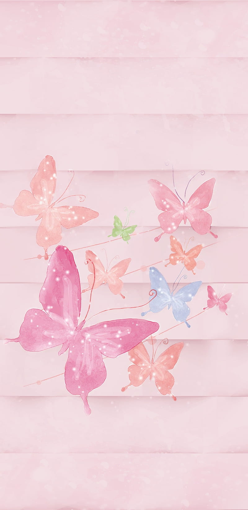 ButterflyPastal, butterfly, butterflies, bonito, pretty, girly, pink, HD phone wallpaper
