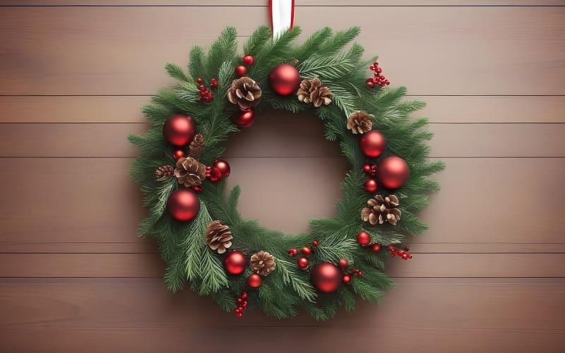 Advent Wreath, spruce, advent, balls, wreath, HD wallpaper