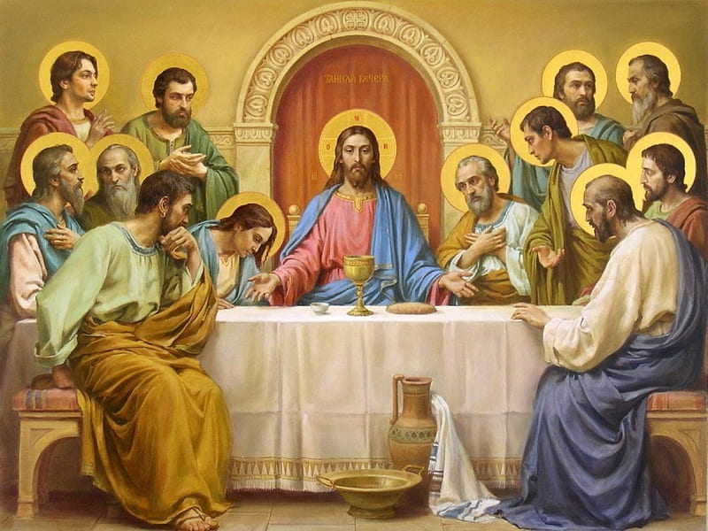 Last Supper, apostles, Jesus, icon, Gospel, HD wallpaper