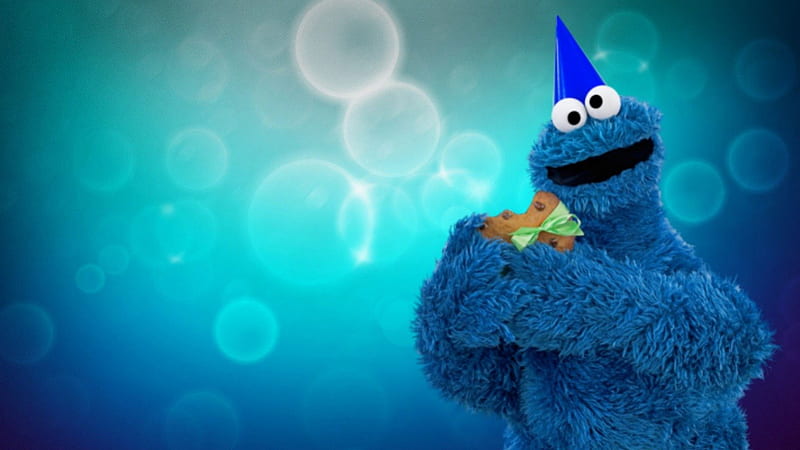 Cookie Monster , cartoon, sesame street, cookie monster, kids, HD wallpaper