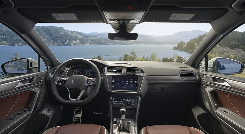 2022 Volkswagen Tiguan SEL R-Line (Color: Oryx White) - Interior, Cockpit , car, HD wallpaper