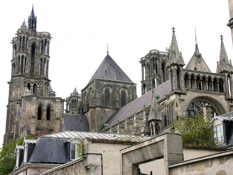 Notre Dame de Laon Cathedral, cathedral, medieval, France, Laon, HD wallpaper