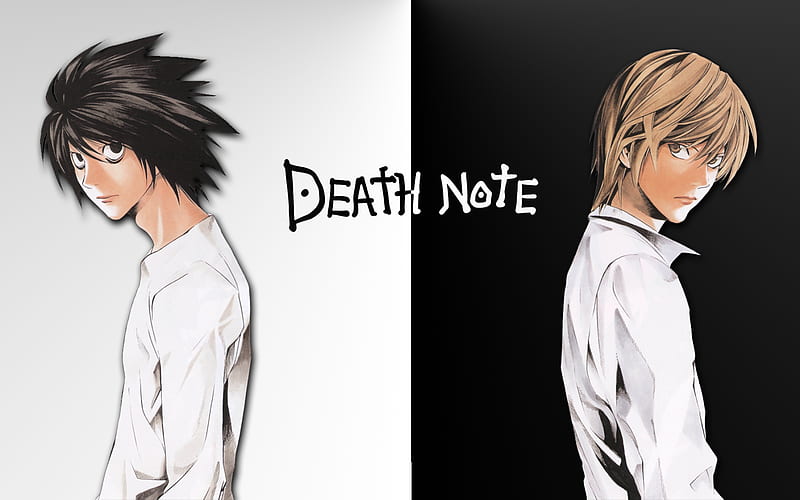 Light Yagami, L Lawliet, manga, Death Note, HD wallpaper
