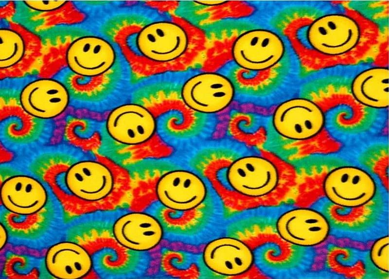 Rainbow Smileys, smiley faces, rainbow colours, HD wallpaper