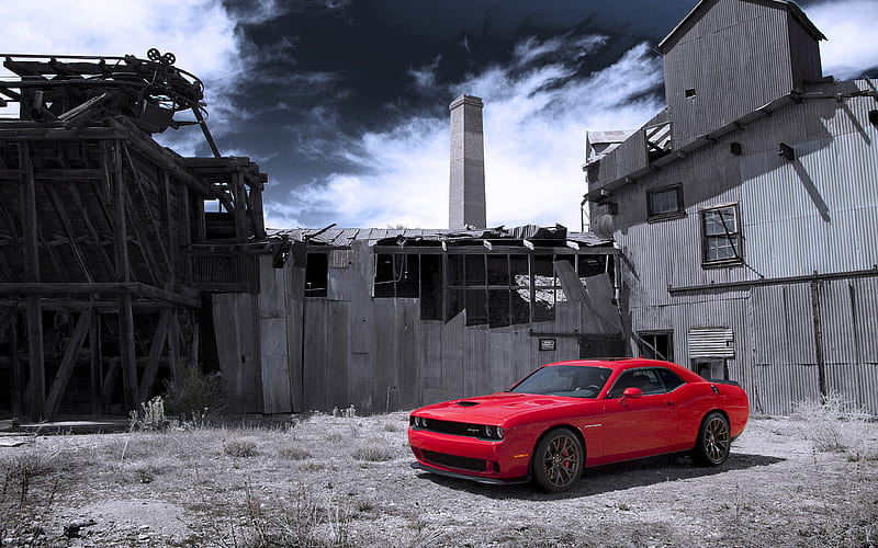 2015 Dodge Challenger SRT Hellcat, 4th Gen, Coupe, Supercharged, V8, car, HD wallpaper