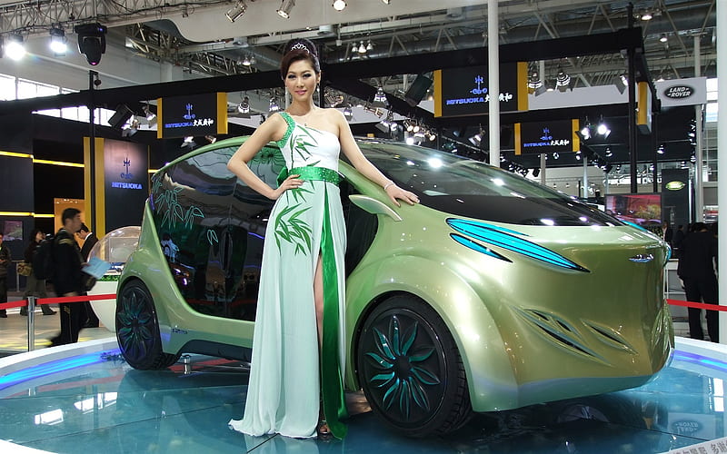 2012 Beijing International Auto Show beautiful models 16, HD wallpaper