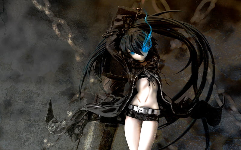 Anime Black Rock Shooter Flame Figurine Twintails Mato Kuroi HD Wallpaper Peakpx