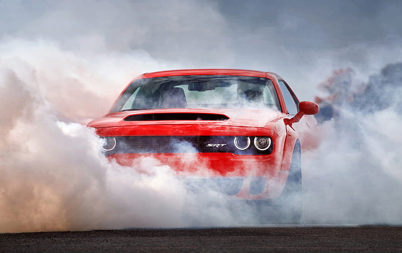 Red Dodge Challenger, dodge-challenger, carros, HD wallpaper