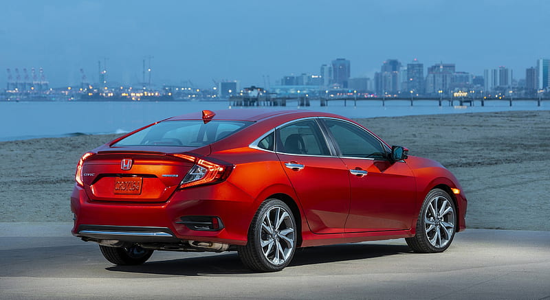 2020 Honda Civic Sedan Touring - Rear Three-Quarter, car, HD wallpaper ...