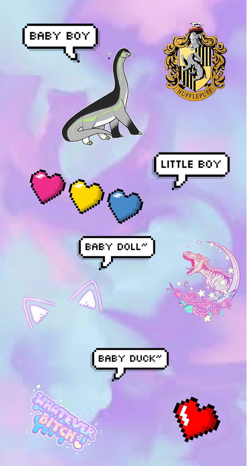 Little space, boy, cute, edit, gender neutral, hufflepuff, pastel, pastel goth, HD phone wallpaper