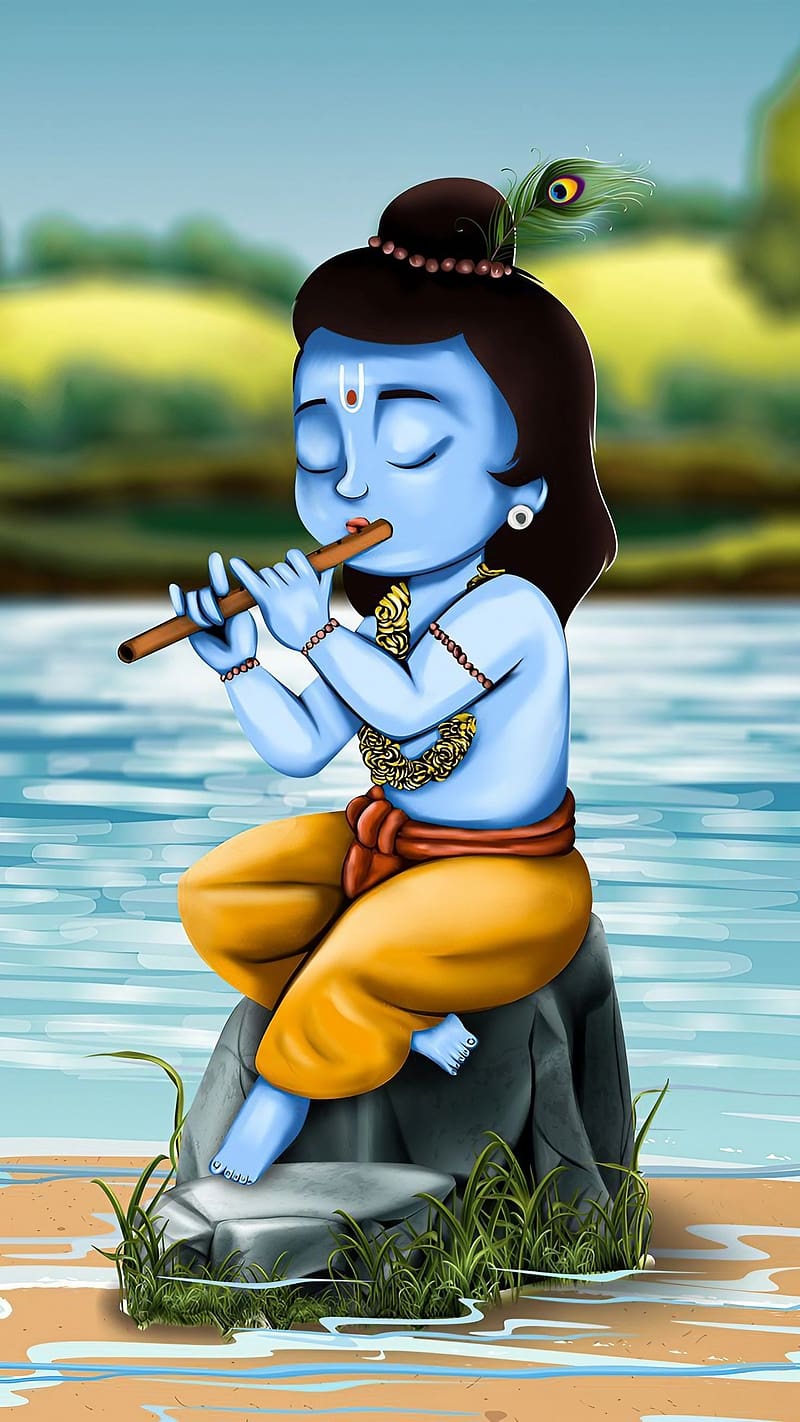 Krishna Pics, Animated Lord Krishna, god, kanha, HD phone ...