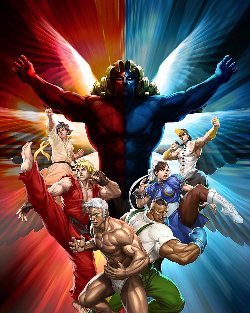 Street Fighter III, 3rd strike, capcom, chun-li, dudley, gill, ken masters, makoto, ryu, urien, yun, HD phone wallpaper