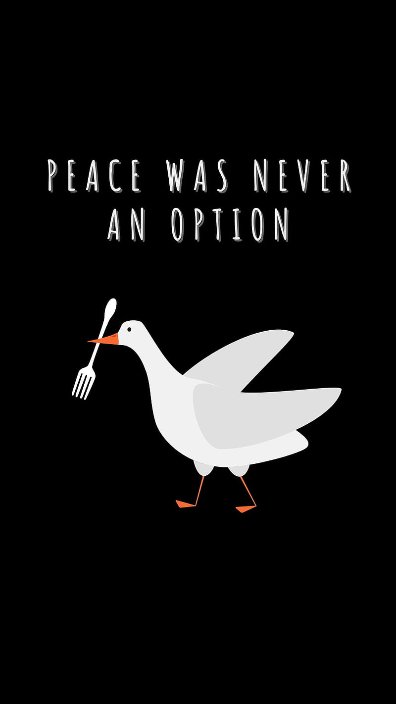 Peace was never option, duck honk memes, funny goose, geese, horrible  cartoon, HD phone wallpaper | Peakpx