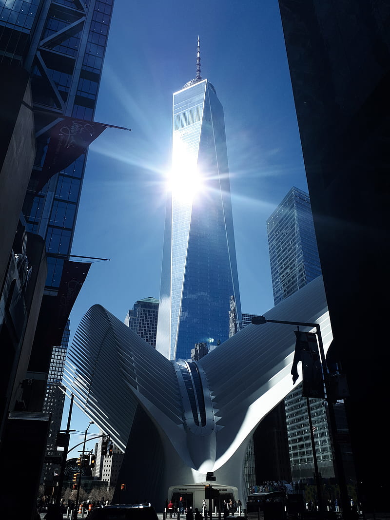 One WTC New York , camera, center, city, trade, water, world, HD phone wallpaper