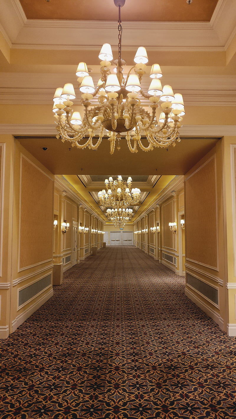 Hallway, 5 star, casino, hanging lights, hotel, lights, luxury, macao,  rich, HD phone wallpaper | Peakpx