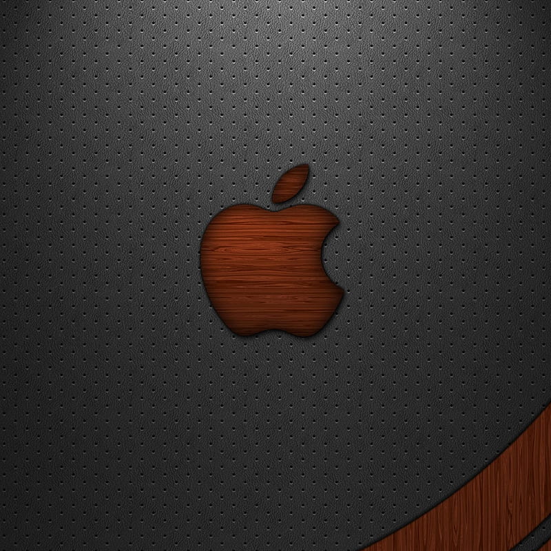 Leather and Wood, apple, ios, logo, mac, texture, HD phone wallpaper |  Peakpx