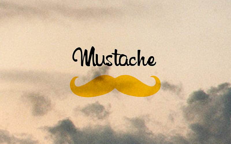 Mustache is Good, mustache, inspiration, artist, digital-art, logo, HD wallpaper