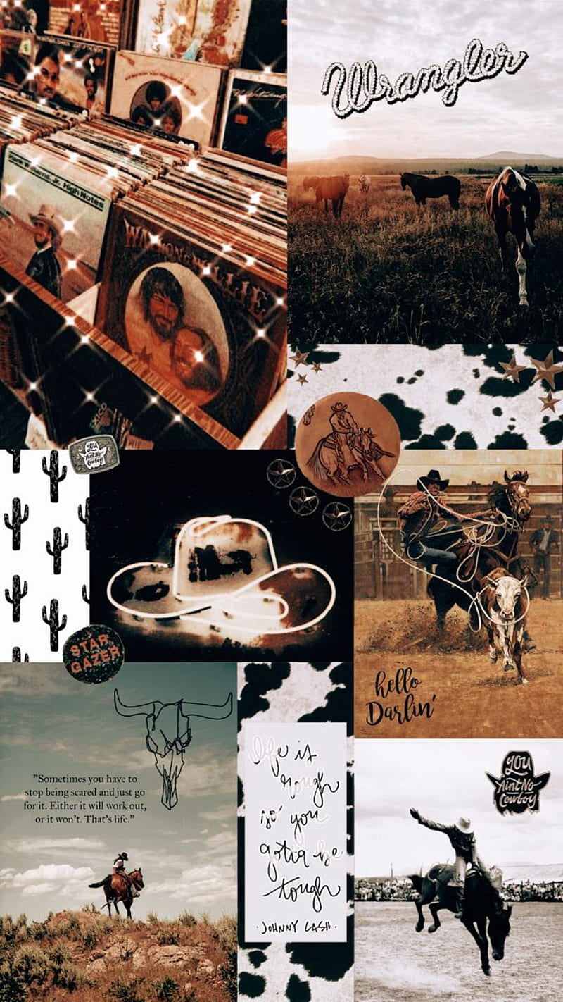 1940s cowboy inspired wallpaper  Vintage wallpaper Vintage cartoon  Western crafts