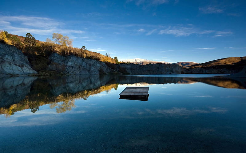 peaceful lake-Lakeside scenery, HD wallpaper