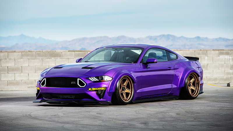 ford mustang ecoboost, purple, muscle cars, Vehicle, HD wallpaper
