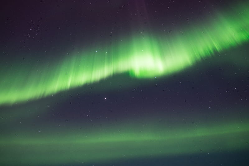 green Northern Lights, HD wallpaper