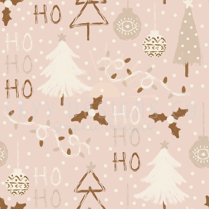 Boho Christmas Trees Neutral Digital Seamless Pattern for, Denmark Christmas, HD phone wallpaper