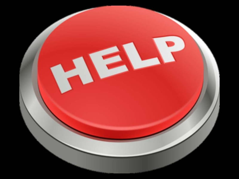 Help ! Button, red, message, button, Help, black, funny, silver, word, HD wallpaper