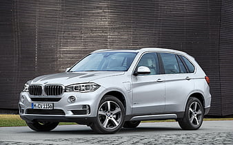 BMW X5, 2018, front view, exterior, luxury SUV, new silver X5, German cars, BMW, HD wallpaper