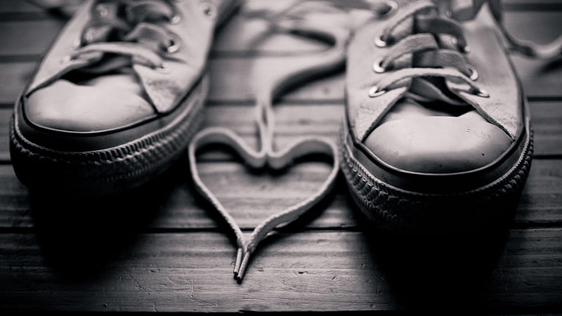 Shoes Laces Heart, love, shoes, heart, HD wallpaper