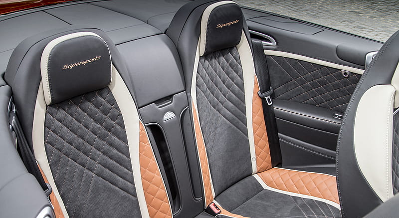 2018 Bentley Continental GT Supersports Convertible (Color: Orange Flame) - Interior, Rear Seats , car, HD wallpaper