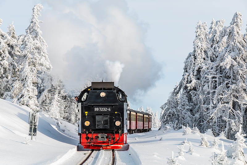 Vehicles, Train, Winter, HD wallpaper