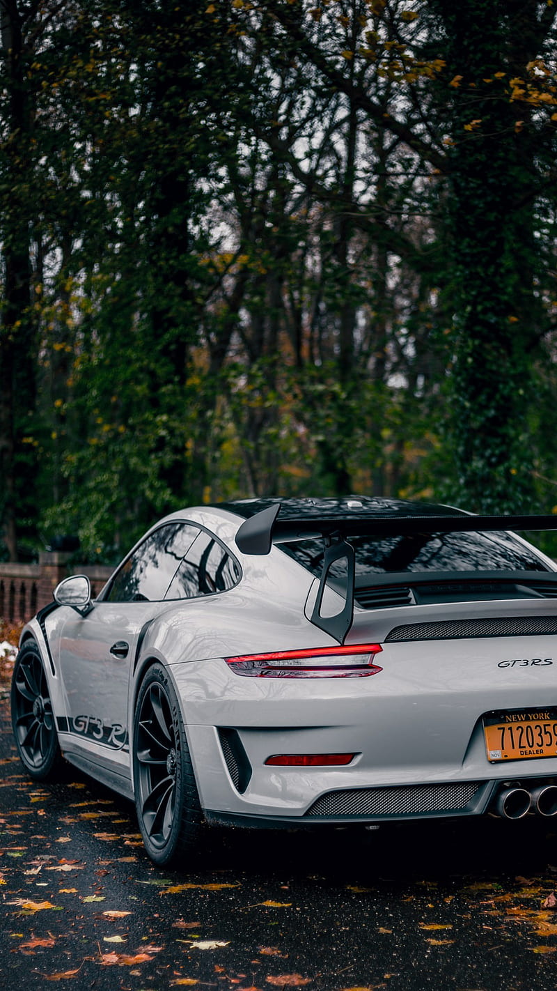 Porsche GT3 RS, gt, gris, car, supercar, sports, america, new, night, HD phone wallpaper