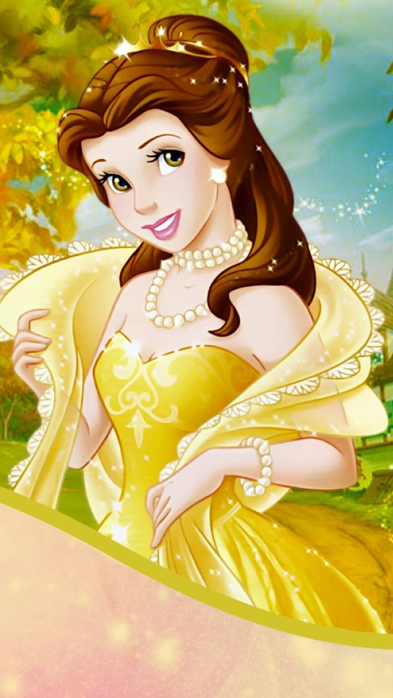 Princess Wala, Belle With Yellow Dress, disney, HD phone wallpaper | Peakpx
