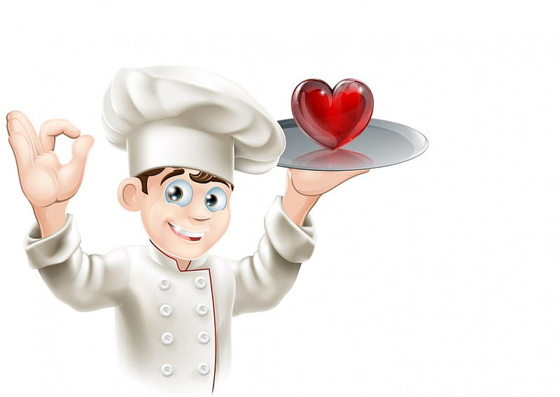 Best chef ever, chef, serving, heart, cook, great, HD wallpaper