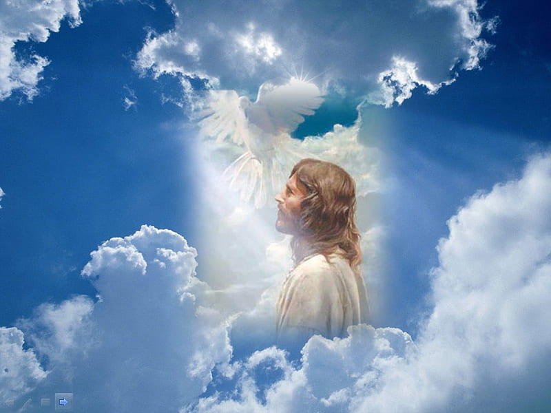 Jesus Christ the Lord, christianity, cloud, heaven, jesus christ, lord, religion, god, HD wallpaper