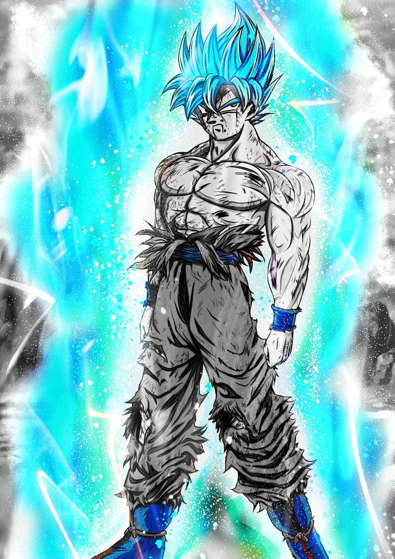 Goku Blue, dbz, dios, dragon ball super, ssj blue, super sayayin