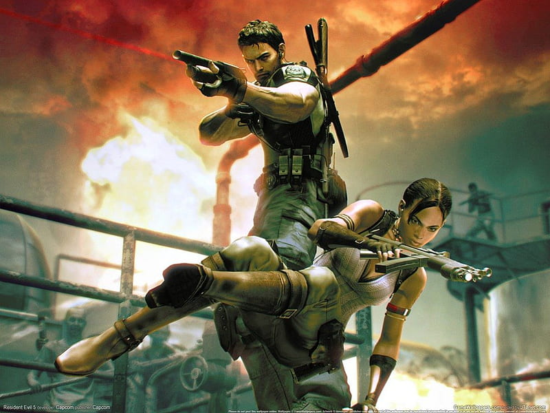Resident Evil 5, videogames, resident evil, virus, africa, zombies, playstation, infection, epidemy, playstation3, HD wallpaper