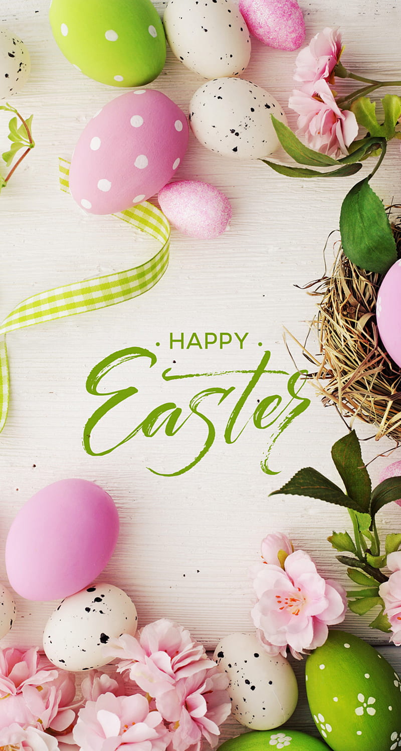 Happy Easter , easter, eggs, holiday, spring, HD phone wallpaper