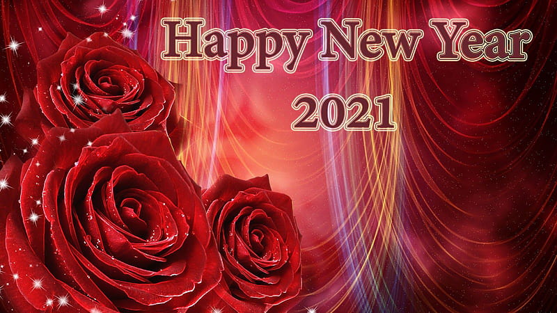 Happy New Year 2021 With Cute Red Roses Happy New Year 2021, HD wallpaper |  Peakpx