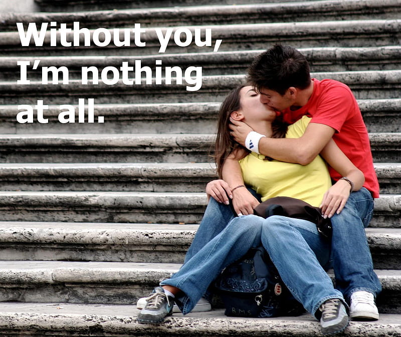 Without You, boy, couple, girl, kiss, kissing, love, lovers, together, HD  wallpaper | Peakpx